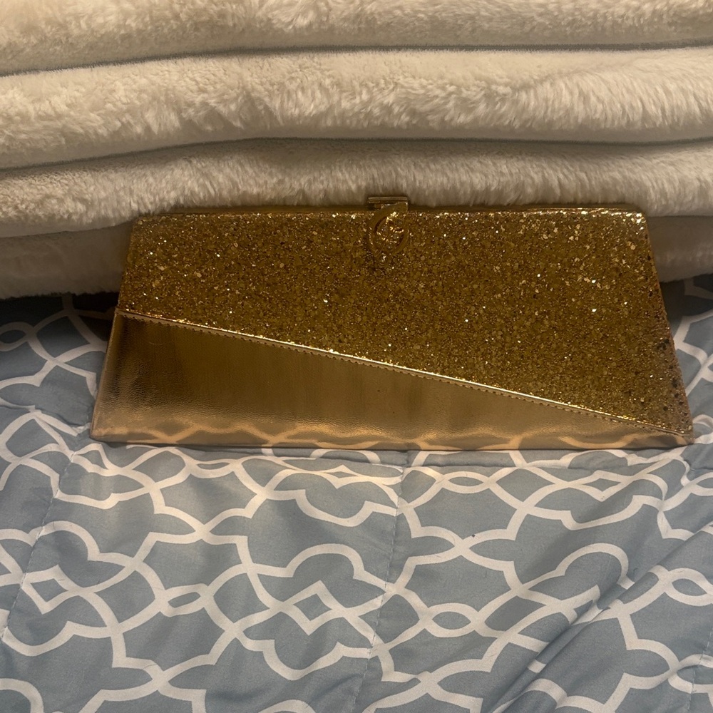 Gold Glitter Clutch